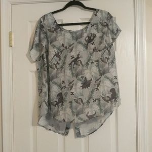 Torrid Blouse Jurassic Park 25th Anniversary print